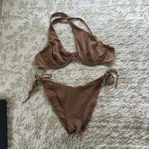 Abercrombie & Fitch shimmer asymmetrical bikini